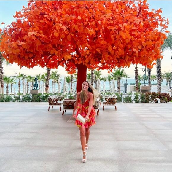 ZARA Printed Tiered Ruffle Mini Dress Size Large NWT  5 0447 - Picture 8 of 9